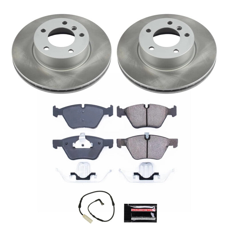 Power Stop 08-10 BMW 128i Front Semi-Coated Rotor Kit PowerStop