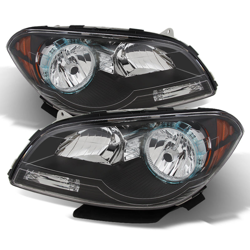 Xtune Chevy Malibu 2008-2012 Crystal Headlights Black HD-JH-CMA08-AM-BK SPYDER