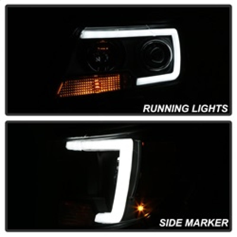 Spyder 15-17 Chevy Colorado Projector Headlights - Light Bar LED - Black (PRO-YD-CCO15-LBDRL-BK) SPYDER