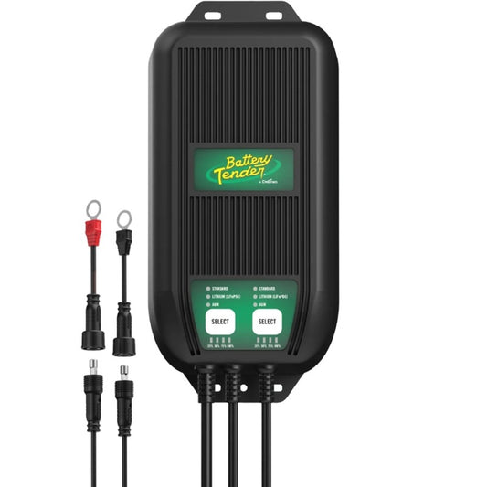 Battery Tender 20 AMP 12V Wave Charge Pro 2 Bank Battery Charger Marine 022-1007-DL-WH