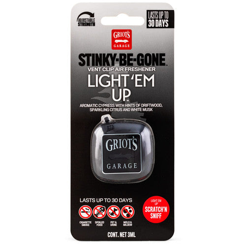 Griots Garage Stinky-Be-Gone Vent Clip Air Freshener - Light Em Up