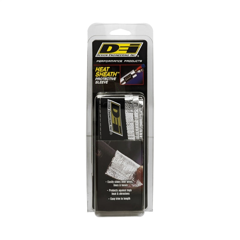 DEI Heat Sheath 3/4in x 3ft - Aluminized Sleeving- Sewn Edge