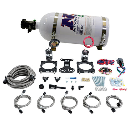 Nitrous Express dual throttle body plate nitrous kit with 10 lb bottle for 2024+ Mustang GT 5.0L