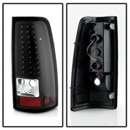 Xtune Chevy Silverado 1500/2500/3500 99-02 LED Tail Lights Black ALT-ON-CS99-LED-BK SPYDER