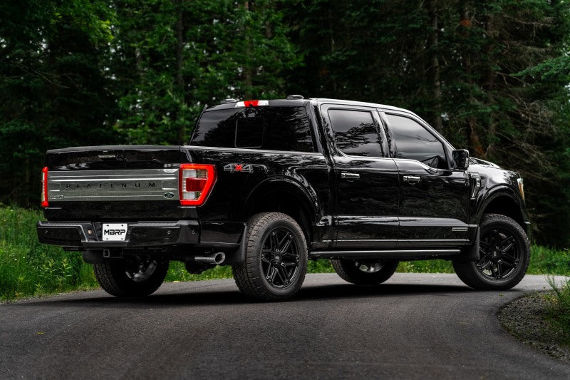 MBRP S5221AL 2021+ Ford F-150 Powerboost Hybrid 3in Single Side Exit - Aluminized Steel - S5221AL MBRP