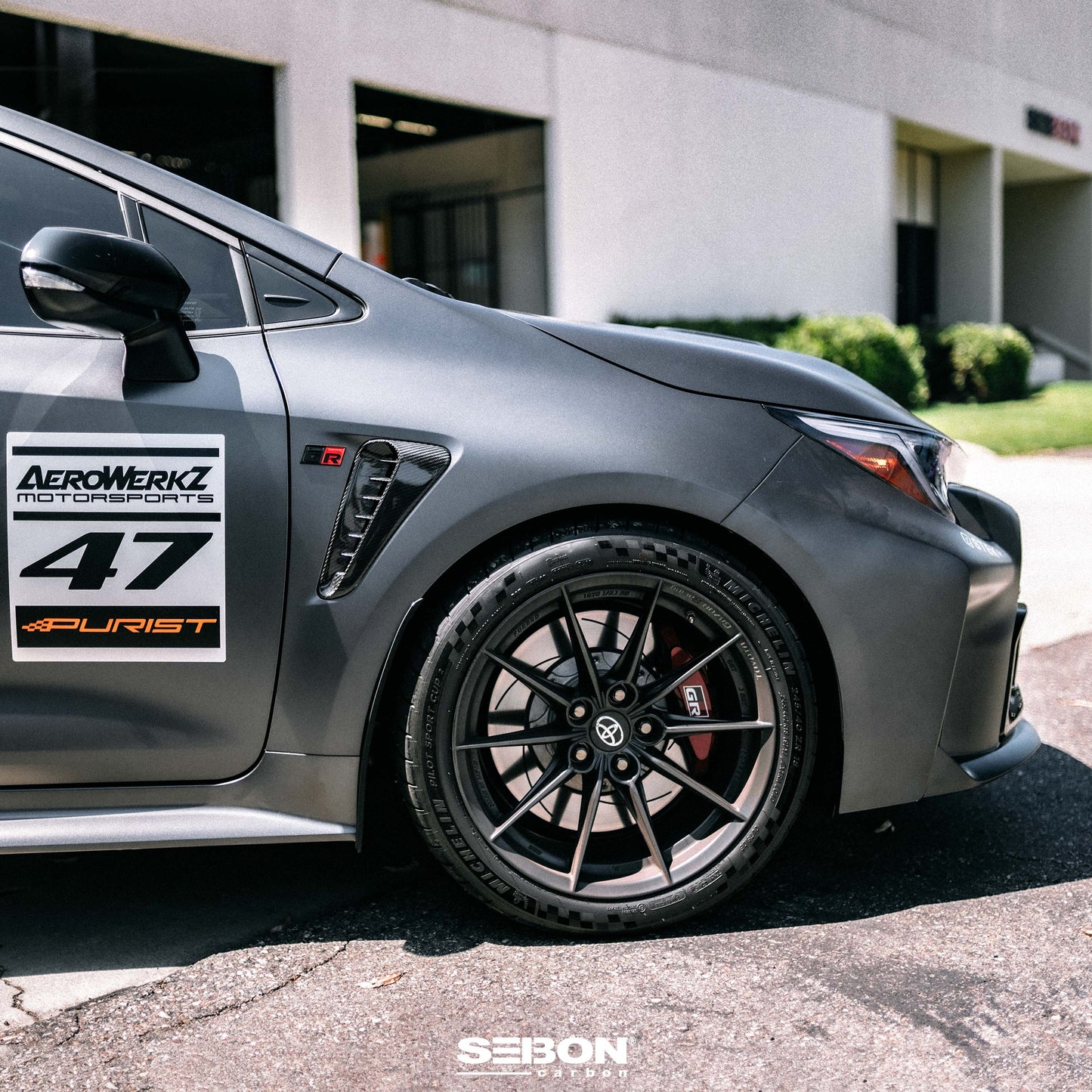 Seibon FD23TYGRCOR Dry Carbon Fender Vents for 2023–2025 Toyota GR Corolla