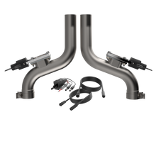 Load image into Gallery viewer, QTP 2015-2024 Dodge Challenger,Charger &amp; Chrysler 300C 6.2,6.4L Aggressor Cutout Pipes - 530115