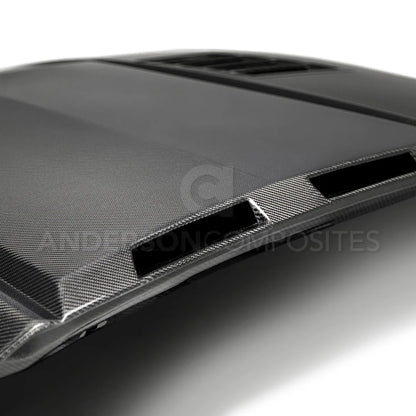 Anderson Composites 18-23 Ford Mustang Ram Air Carbon Fiber Hood AC-HD18FDMU-AB-DS Anderson Composites