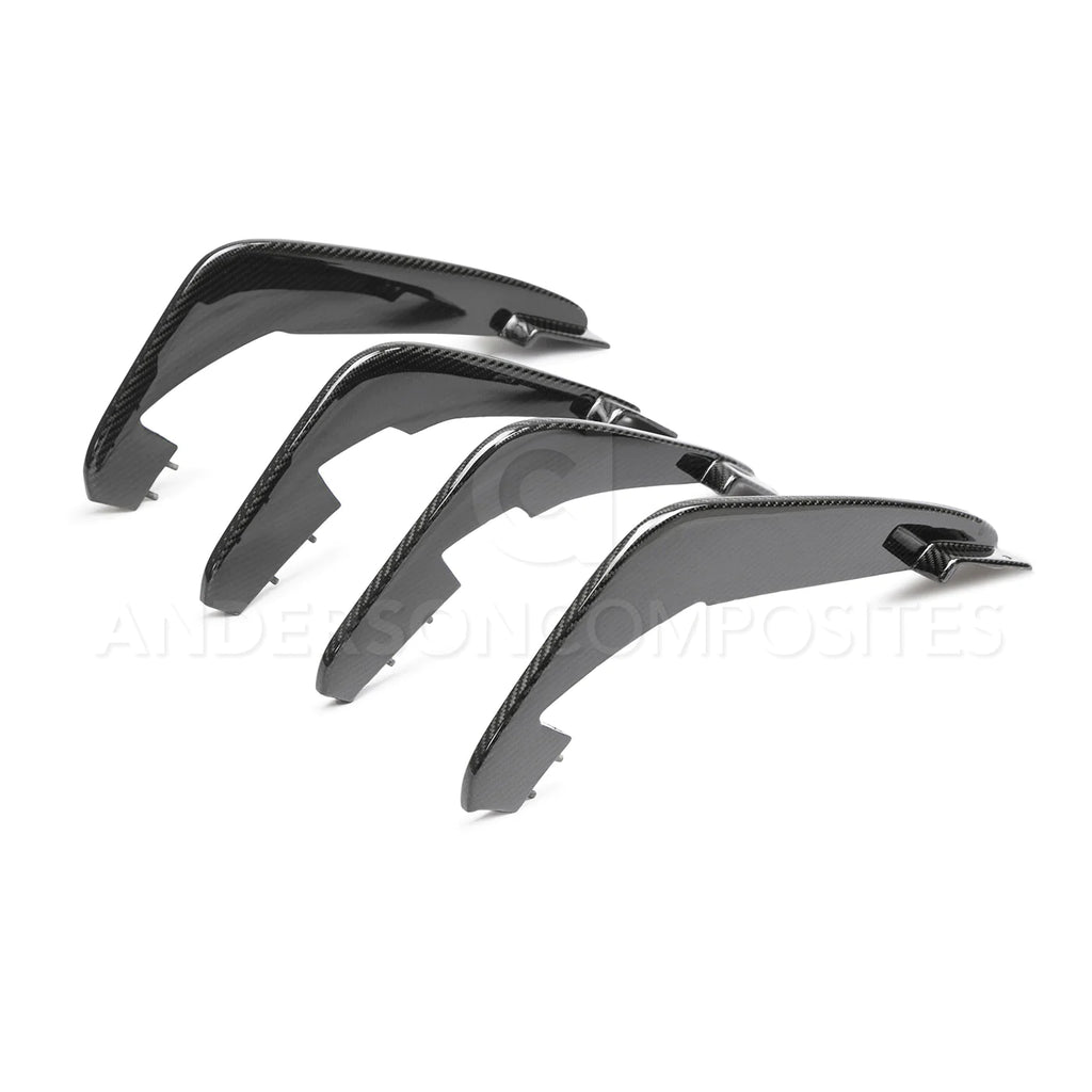 Anderson Composites 2020 - 2024 Corvette C8 Carbon Fiber Rear Diffuser Fins - AC-RDF20CHC8