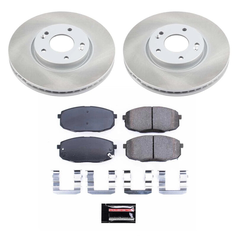 Power Stop 10-13 Kia Forte Koup Front Semi-Coated Rotor Kit PowerStop