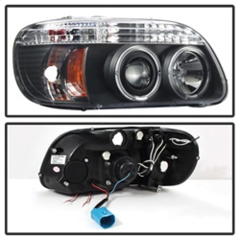 Spyder Ford Explorer 95-01 1PC Projector Headlights LED Halo Blk PRO-YD-FEXP95-HL-1PC-BK SPYDER