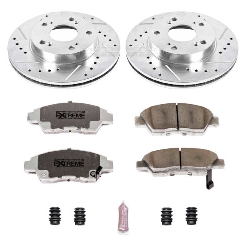 Power Stop 06-11 Honda Civic Front Z26 Street Warrior Brake Kit PowerStop