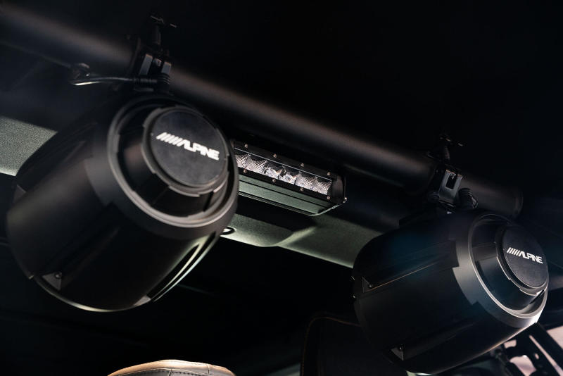 DV8 Offroad 21-22 Ford Bronco 4dr Rear Speaker & Light Mount Bar DV8 Offroad