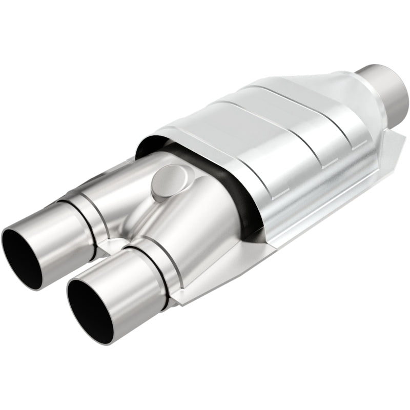 MagnaFlow Conv Univ 2inch Inlet/2.5inch Outlet Dual/Single Oval Shape Magnaflow