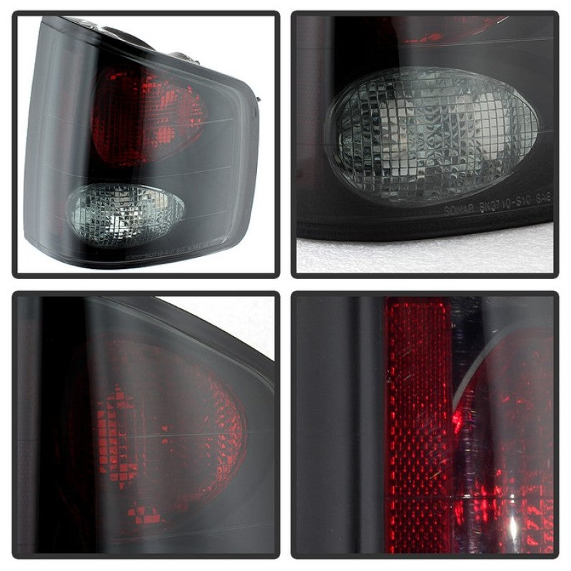 Spyder Chevy S10 94-04/Isuzu Hombre 96-00 Euro Tail Lights Blk Smke ALT-YD-CS1094-BSM SPYDER