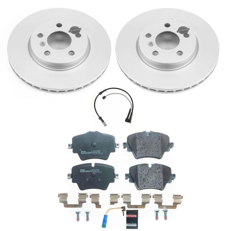 Power Stop 2019 Mini Cooper Clubman Front Euro-Stop Brake Kit PowerStop
