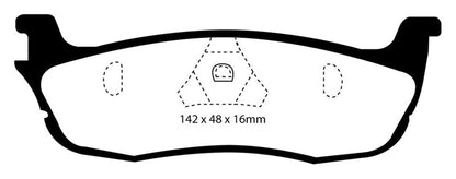 EBC YellowStuff Rear Brake Pads - DP41601R EBC
