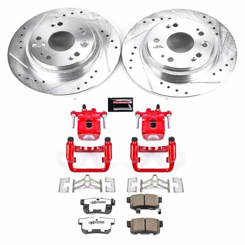 Power Stop 02-04 Acura RL Rear Z26 Street Warrior Brake Kit w/Calipers PowerStop