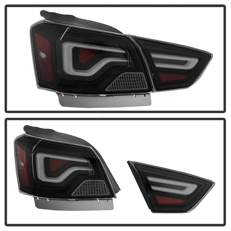 xTune 14-18 Chevy Impala (Excl 14-16 Limited) LED Tail Lights - Black Smoke (ALT-JH-CIM14-LBLED-BSM) SPYDER