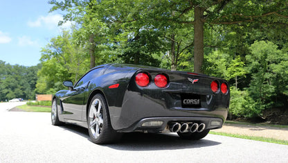 Corsa 05-08 Chevrolet Corvette (C6) 6.0L/6.2L Black Xtreme Axle-Back Exhaust w/4.5in Tips CORSA Performance