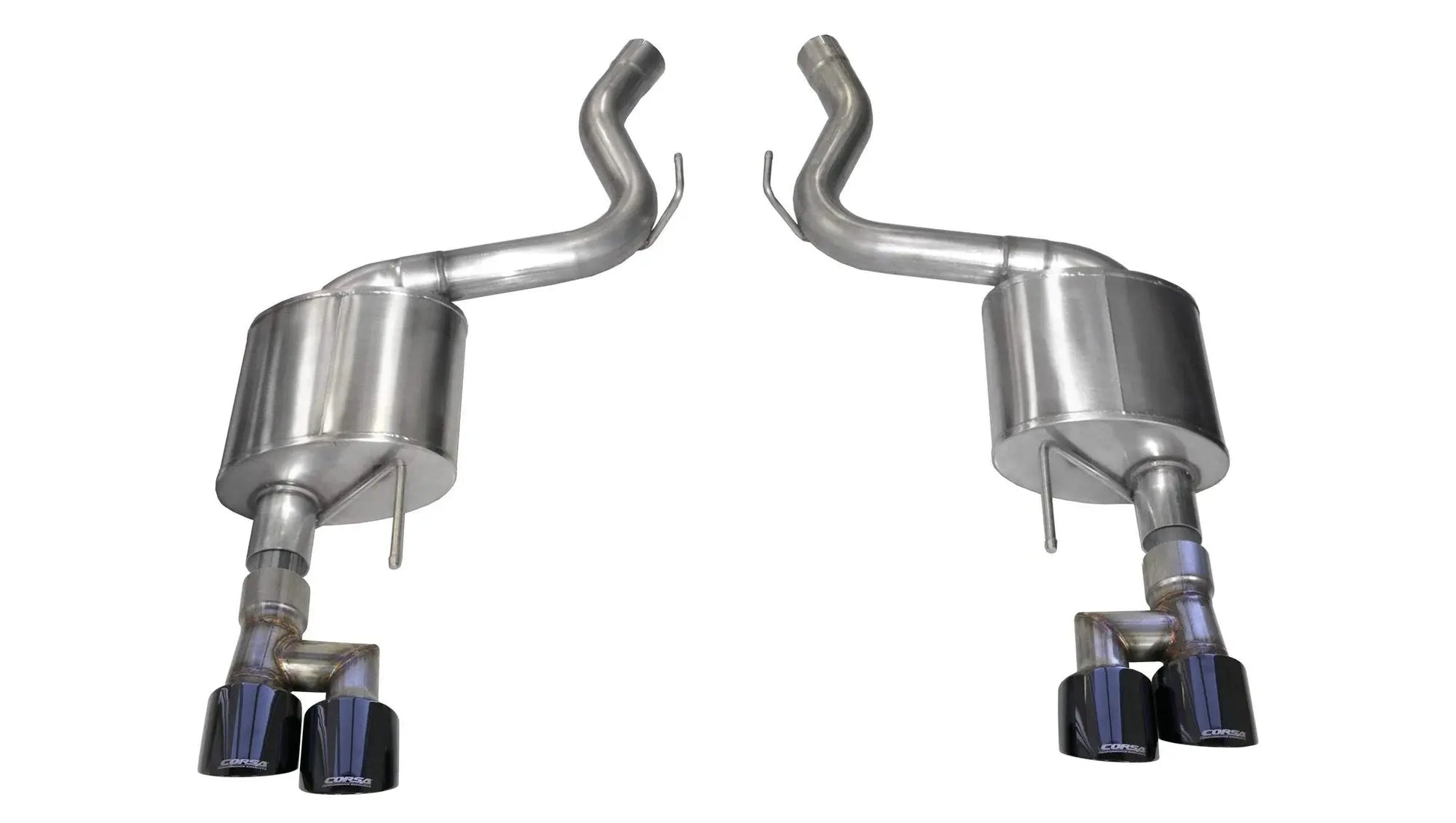 Corsa 18-19 Ford Mustang 5.0L V8 3in Sport Axle-Back Dual Rear Exit w/ 4in Black PVD Pro-Series Tips CORSA Performance