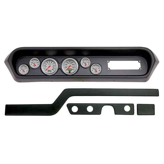 Autometer 64-65 Pontiac GTO/Lemans 6 Gauge Direct Fit Dash Kit 3-3/8in x2 / 2-1/16in x4 - Ultra-Lite 2108-13