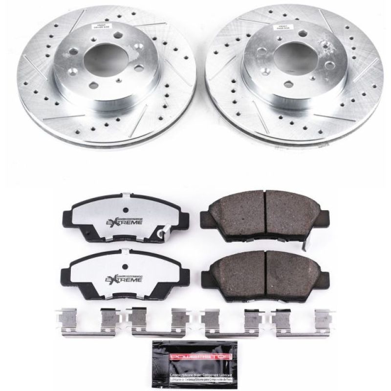 Power Stop 09-14 Honda Fit Front Z26 Street Warrior Brake Kit PowerStop