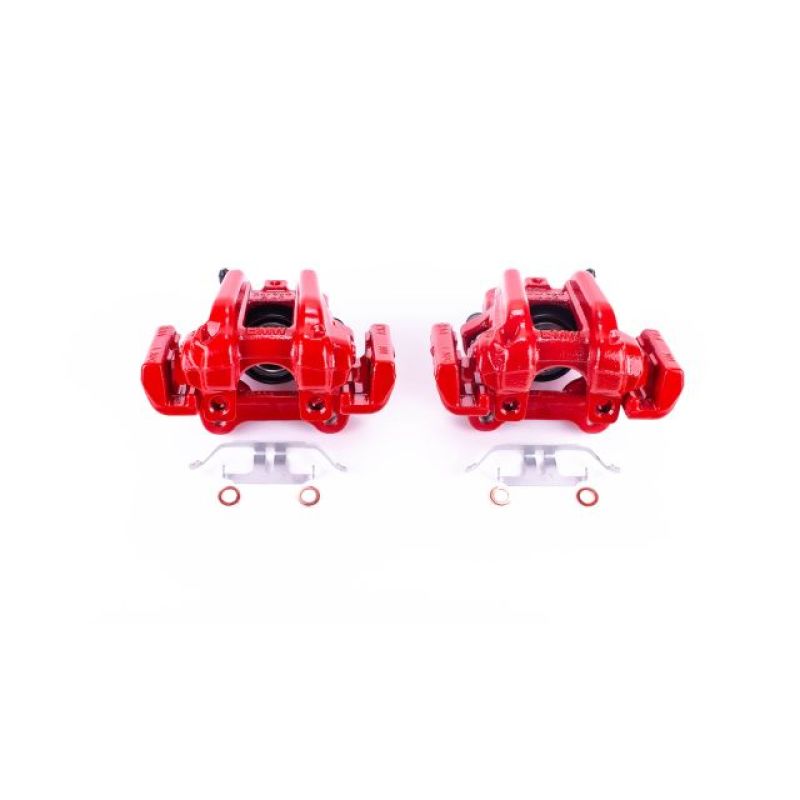 Power Stop 14-16 BMW 228i Rear Red Calipers w/Brackets - Pair PowerStop