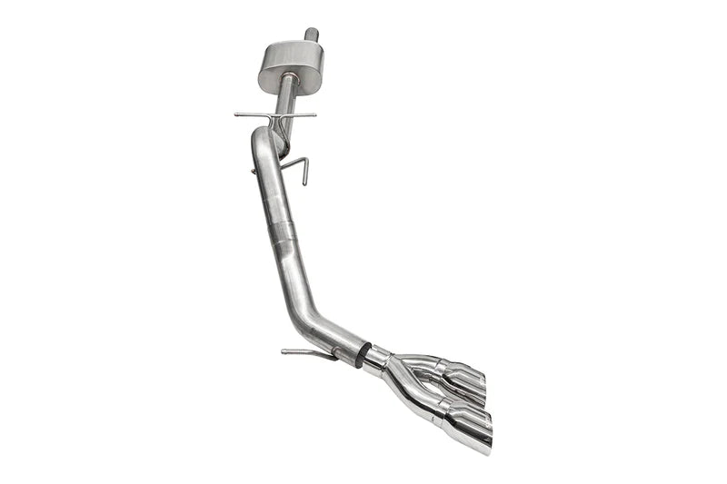 Corsa 24+ Ford Ranger 3in Cat-Back Exhaust 4in Polished Pro-Series Slash Cut Twin Tip 21246