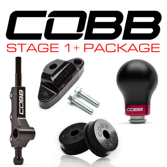 COBB 02-07 Subaru WRX 5MT Stg 1+ Drivetrain Pkg w/Wide Barrel Shifter (Weighted Knob) - White 212X01P-WK-W