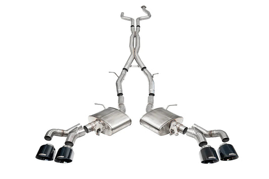 Corsa 22-24 Cadillac CT5-V Blackwing 3in. Cat-Back w/ Act. Exh. Dbl. X-Pipe Twin 4.5in. Tips - Black 21320BLK