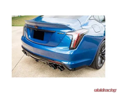 Corsa 22-24 Caddy CT5-V Blackwing 3in Axle-Back - Act. Exh. - Dual Rear Exit - Twin 4.5in Tips - Blk 21322BLK