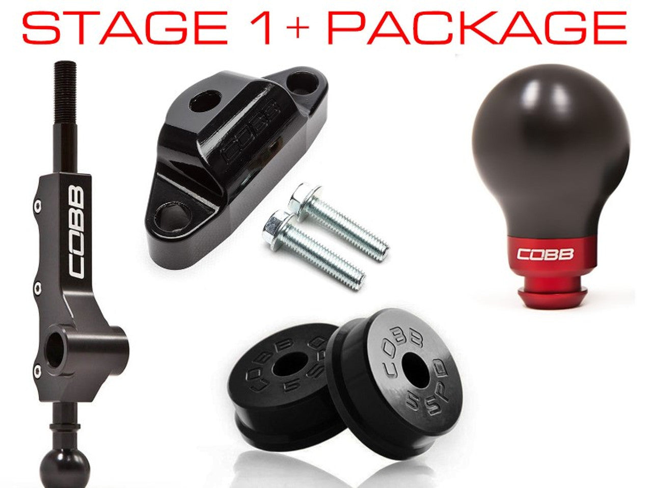 COBB Subaru 08+ WRX / 05-09 LGT/OBXT / 06-08 FXT 5MT Stage 1+ Drivetrain Package 214X01P-W-BK