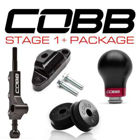 COBB 08+ Subaru WRX / 05-09 LGT / 06-08 FXT 5MT Stg1+ Drivetrain Pkg (Weighted Knob) - White 214X01P-WK-W