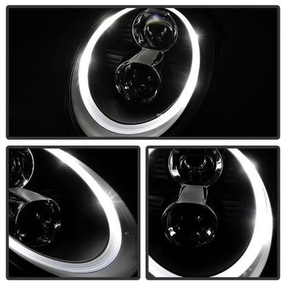 Spyder Porsche 911 05-09 Projector Headlights Xenon/HID Model- DRL LED Blk PRO-YD-P99705-HID-DRL-BK SPYDER