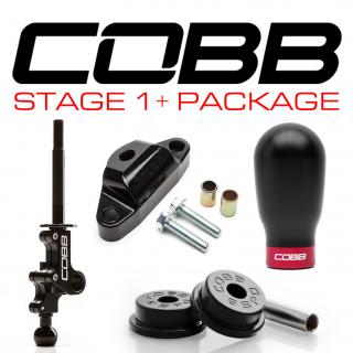 COBB Subaru STI 6MT Stg 1+ Drivetrain Pkg (Tall Weighted Knob) - Black 215X01P-TW-BK