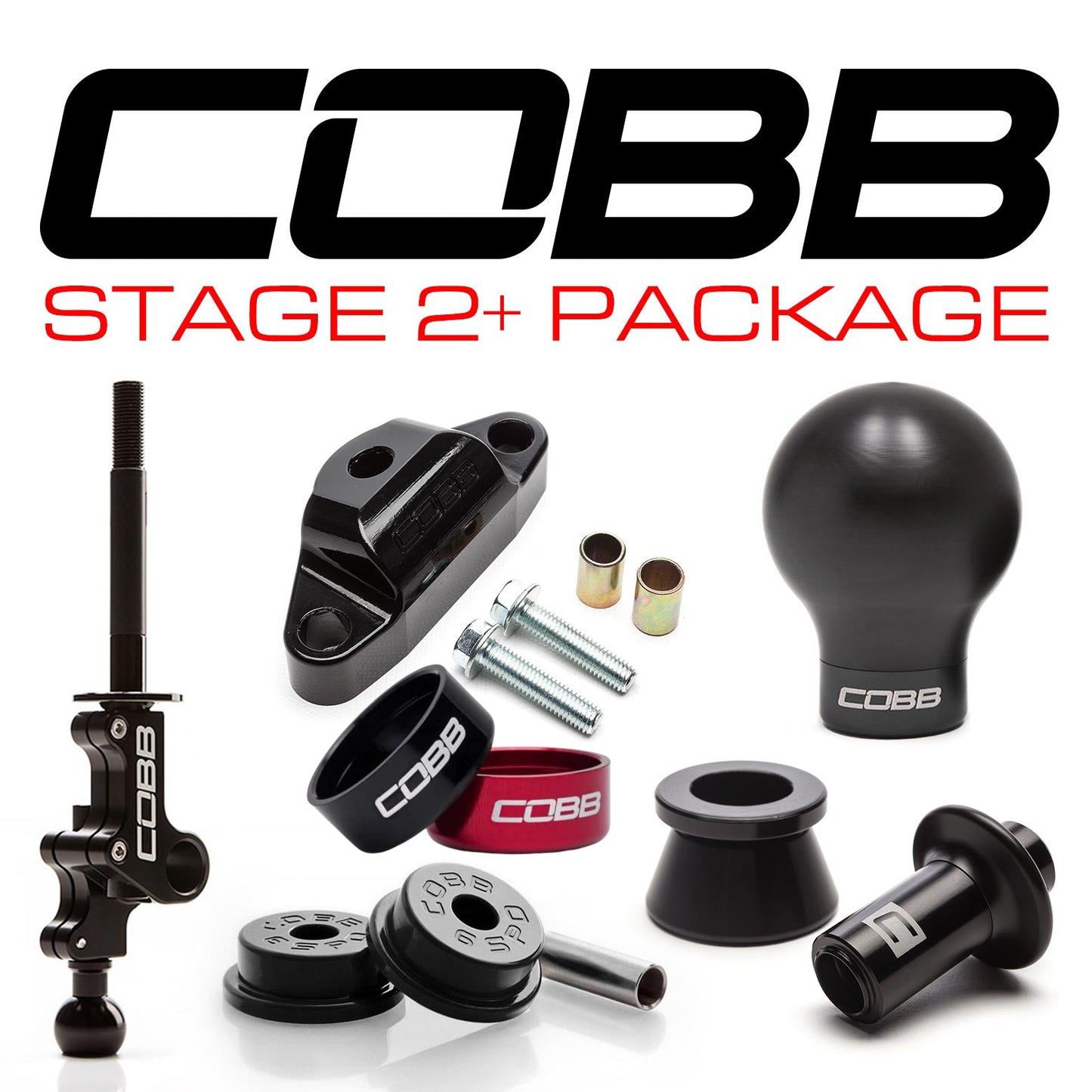 COBB Adjustable Shifter 215X02P-W-BK-KNOB-BK-LOCKOUT