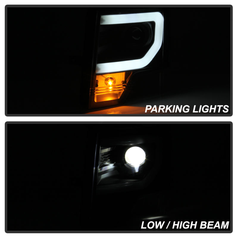 Spyder Ford F150 09-14 Halogen Light Bar Projector Headlights Black PRO-YD-FF15009PL-BK SPYDER