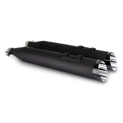 Vance & Hines HD M8 Touring Razorback 450 Slip-on Exhaust - Wrinkle Black