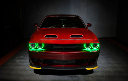 Oracle 15-21 Dodge Challenger Dynamic Surface Mount Headlight Halo Kit - ColorSHIFT - Dynamic ORACLE Lighting