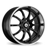 Konig Lightning 16x7 10x100/114.3 ET40 Black/Machine Lip