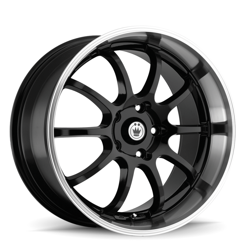 Konig Lightning 15x7 4x100 ET38 Black/Machine Lip