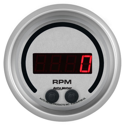 Autometer 85.7mm Silver 0-16K RPM Tachometer Ultra-Lite Elite Digital Gauge 6798-UL
