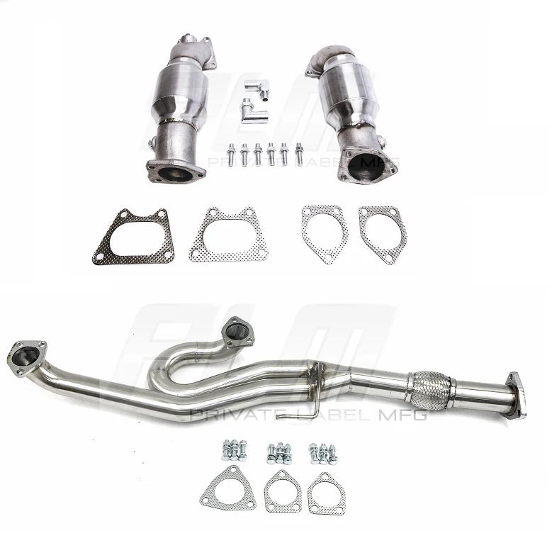 PLM Primary Catalytic Converters PCD & J-Pipe Acura TL 2004-2008 Combo - PLM-PCD-V6-0408-J-PIPE-CAT