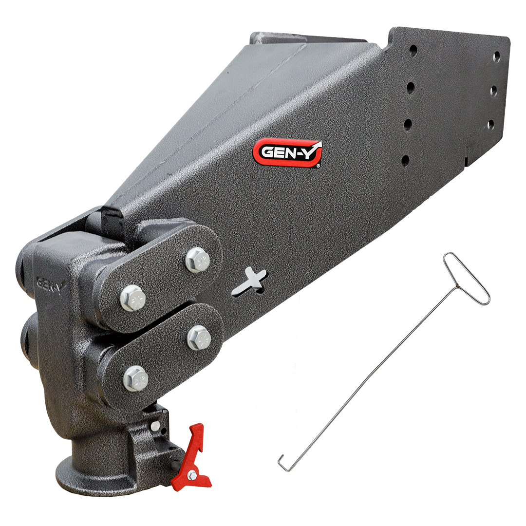 Gen-Y Executive Torsion-Flex SnapLatch Rhino Fifth Wheel Pin Box Replacement with Gooseneck 2 5/16″ Coupler 6.5K pin - GH-8076AL