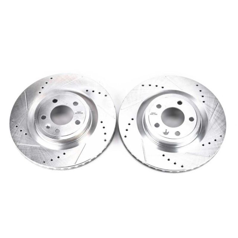 Power Stop 11-14 Ford Mustang Front Evolution Drilled & Slotted Rotors - Pair PowerStop