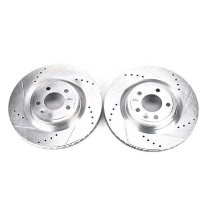 Power Stop 11-14 Ford Mustang Front Evolution Drilled & Slotted Rotors - Pair PowerStop