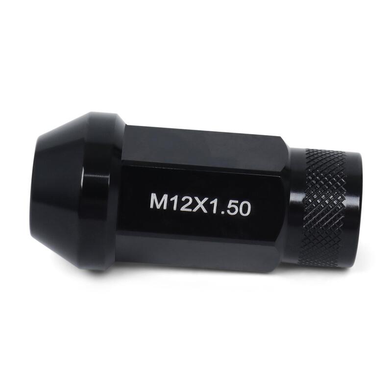 BLOX Racing Street Series Forged Lug Nuts - Black 12 x 1.5mm - Set of 16 (New Design) BXAC-00103-SSBK BXAC-00103-SSBK
