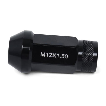 BLOX Racing Street Series Forged Lug Nuts - Black 12 x 1.5mm - Set of 16 (New Design) BXAC-00103-SSBK BXAC-00103-SSBK
