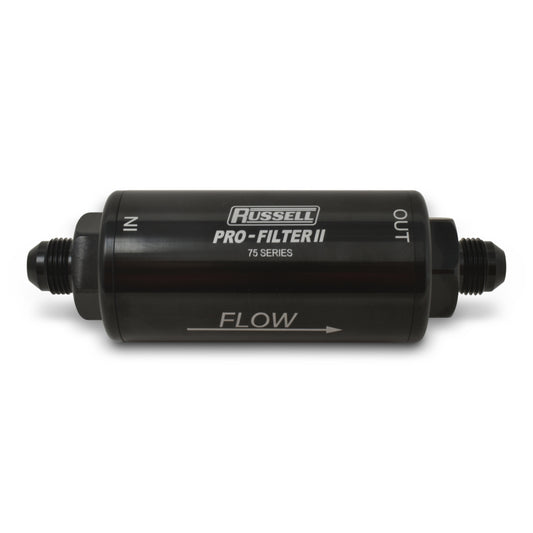 Russell 75 Series Pro-Filter 2 -6 AN Male In/Out 10 Micron - 750601